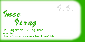 ince virag business card